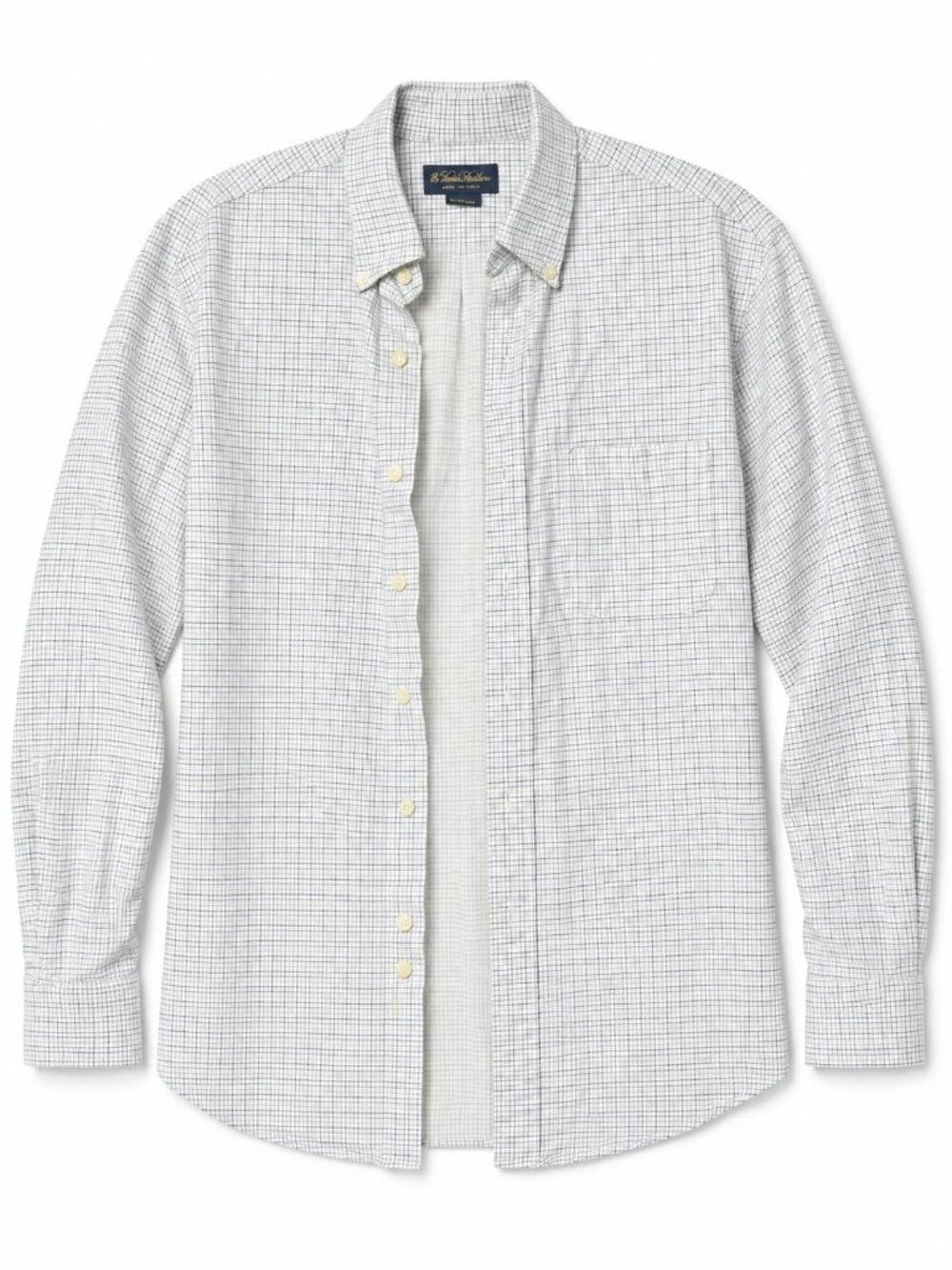 Brooks Brothers Button-Down Shirt White Micro-Check L